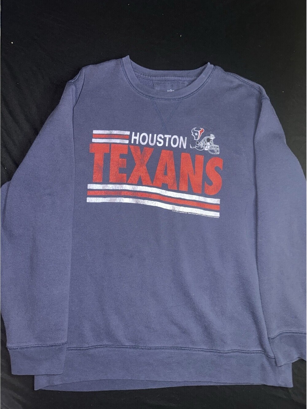 Houston Texans Navy NFL Crewneck XL Sweatshirt 2014 Graphic
